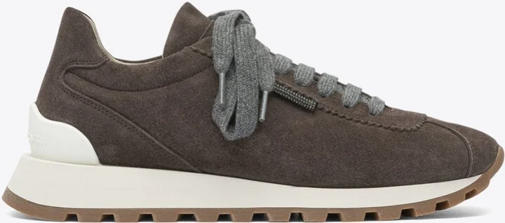 Suede Lace-Up Sneakers
