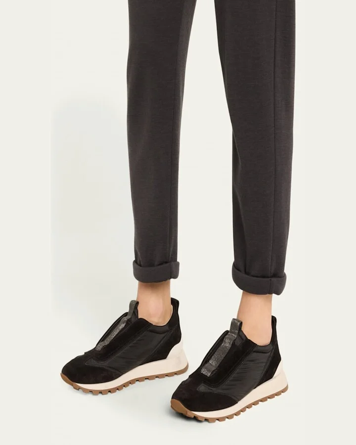 Suede Laceless Runner Sneakers - Image 5