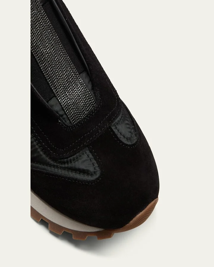 Suede Laceless Runner Sneakers - Image 6