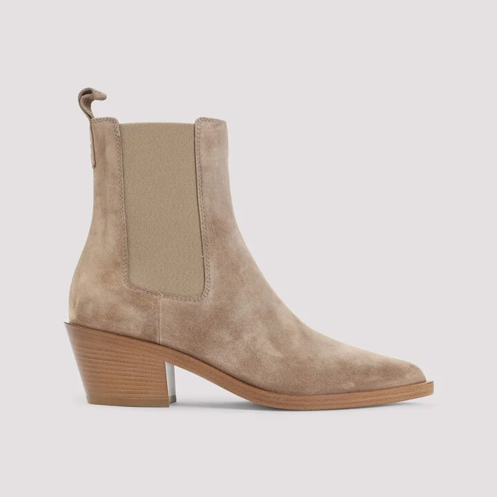 Suede Leather Ankle Boots - Image 3
