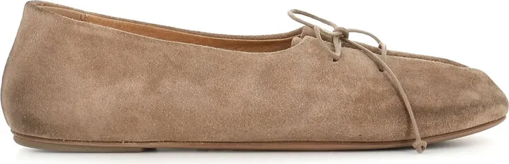 Suede Leather Ballerina Shoes