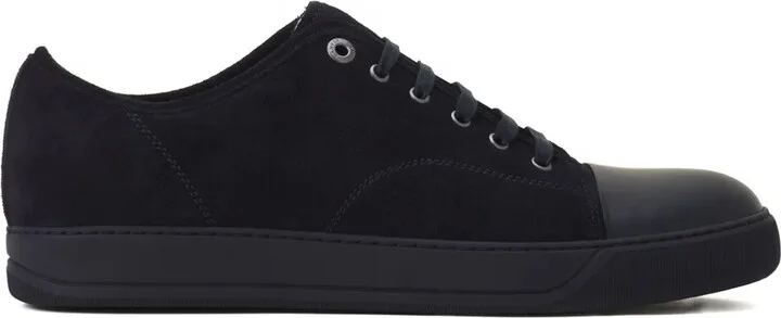 Suede Leather Cap-Toe Sneakers