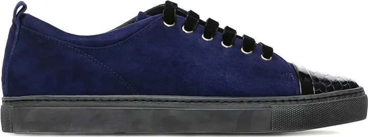 Suede Leather-Cap Trainers