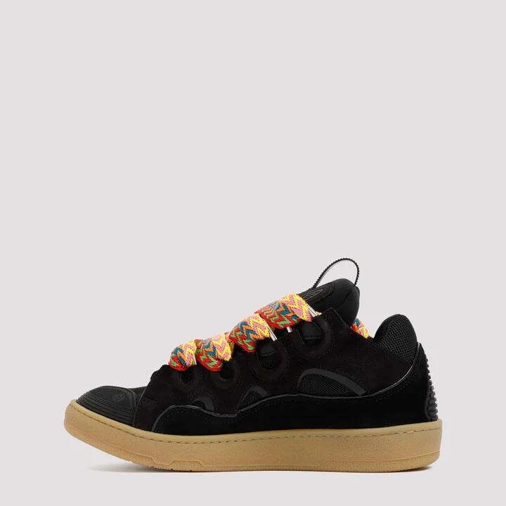 Suede Leather Curb Sneakers - Image 4