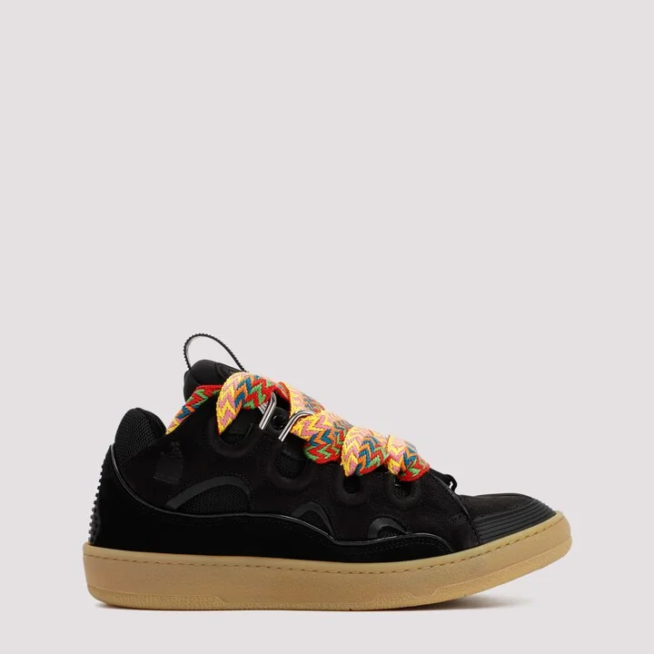 Suede Leather Curb Sneakers