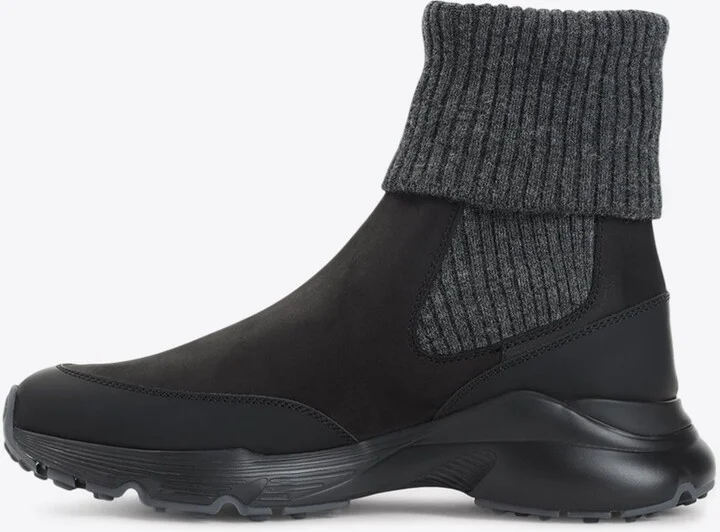 Suede Leather High-Top Sneakers - Image 2