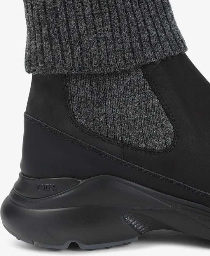 Suede Leather High-Top Sneakers - Image 3