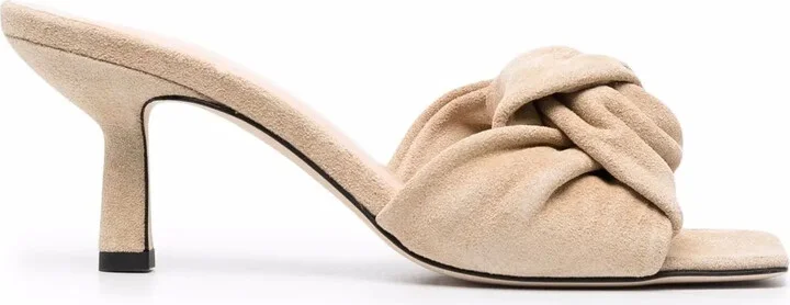 Suede-Leather Knot Sandals