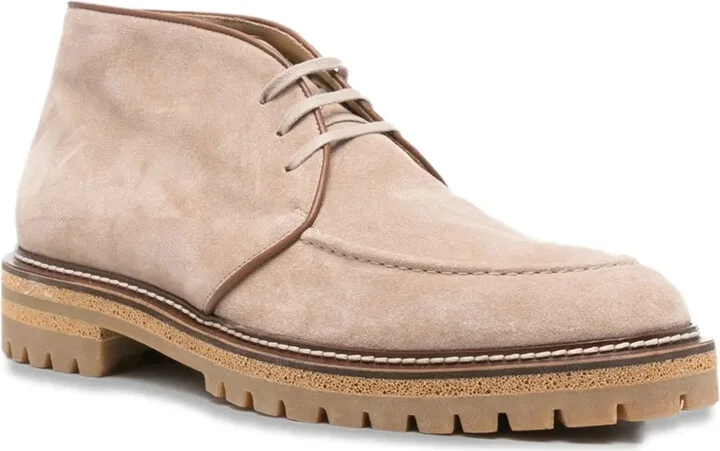 Suede Leather Lace-Up Boots - Image 2