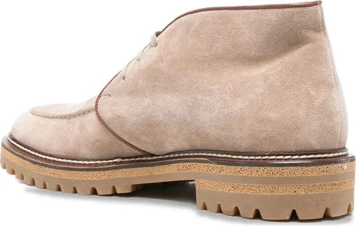 Suede Leather Lace-Up Boots - Image 3