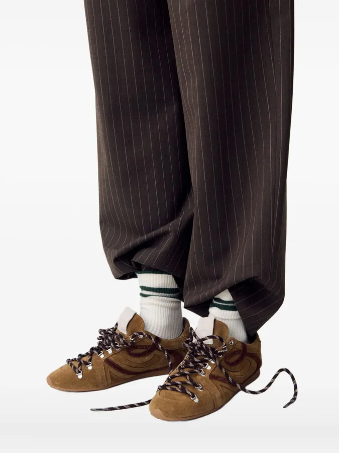 Suede Leather Lace-Up Sneakers - Image 5