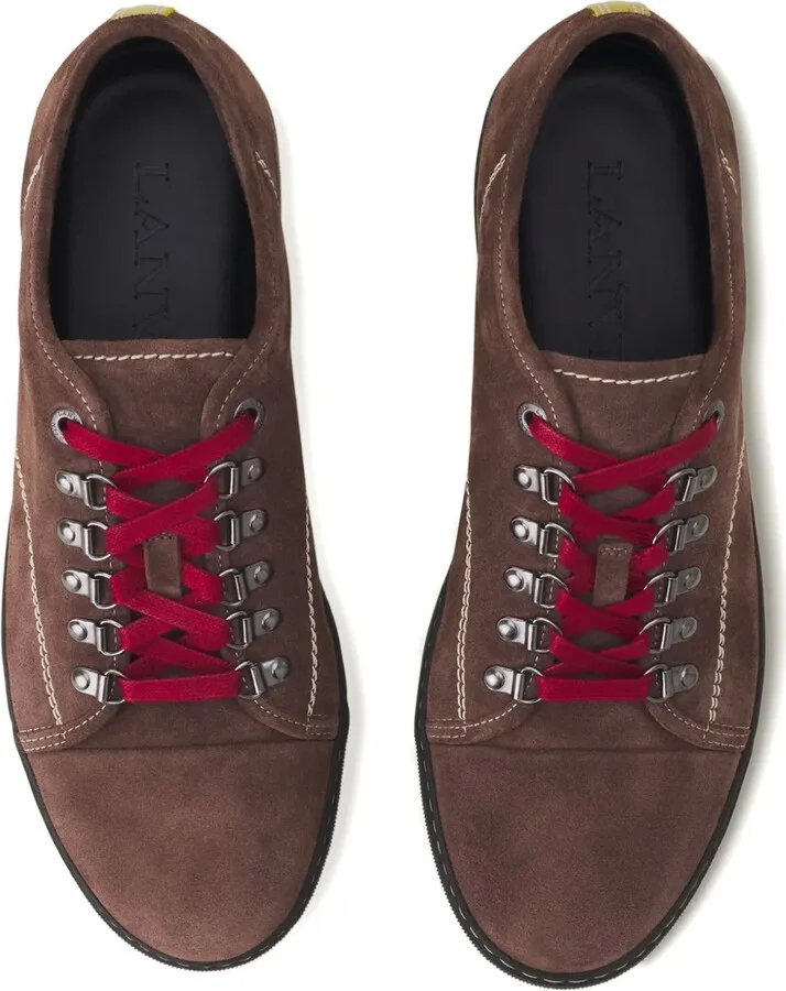Suede Leather Lace-Up Sneakers - Image 4
