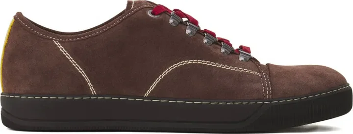Suede Leather Lace-Up Sneakers