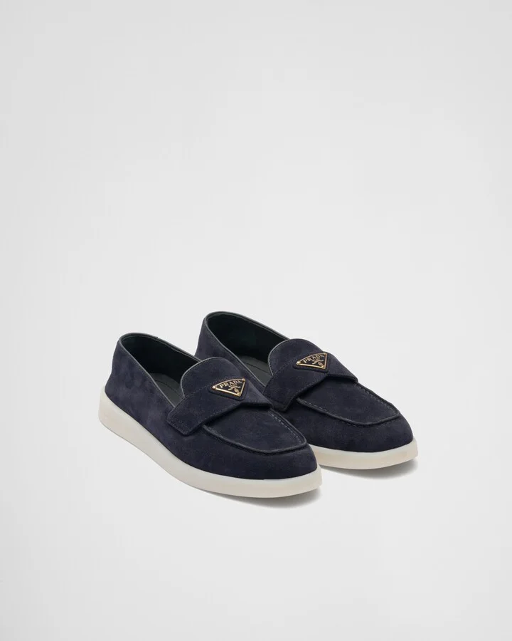 Suede leather loafers