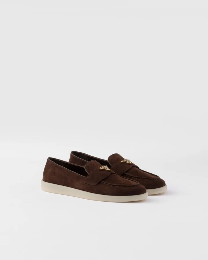 Suede leather loafers