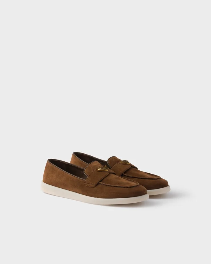 Suede leather loafers