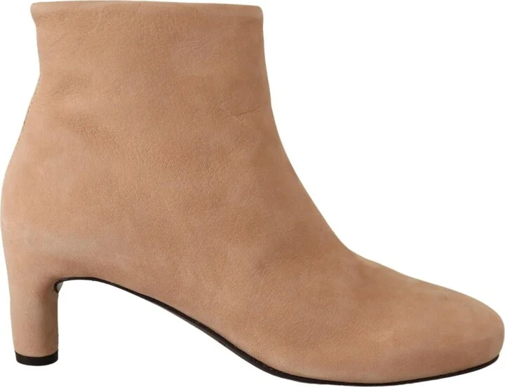 Suede Leather Mid Heels Pumps Boots Women's Shoes