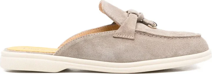 Suede-Leather Mules