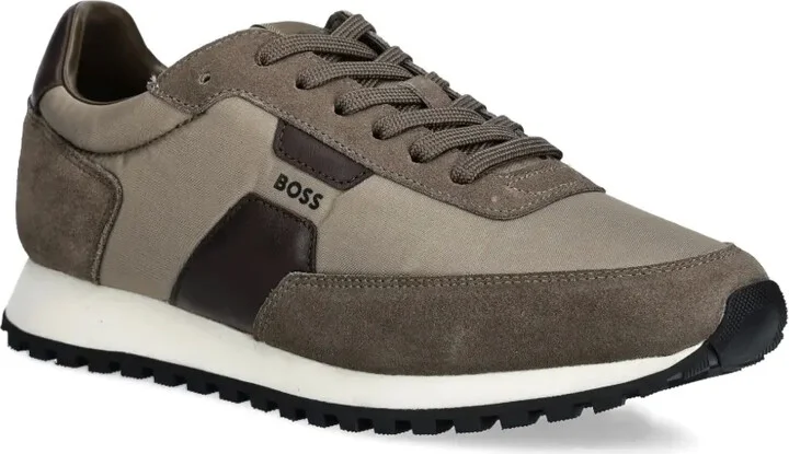 Suede Leather Panel Sneakers - Image 2