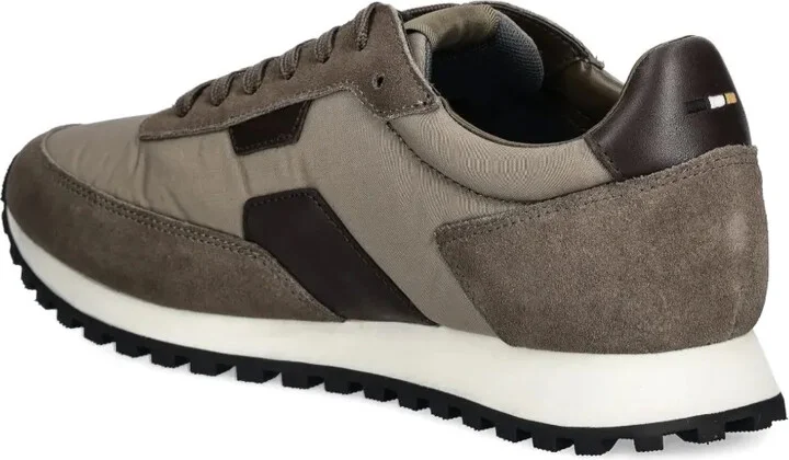 Suede Leather Panel Sneakers - Image 4