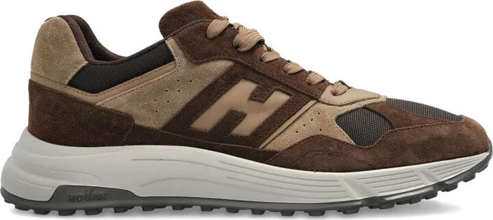 Suede-Leather Panel Sneakers