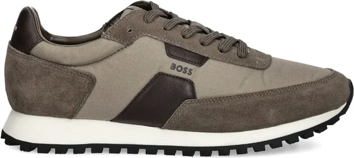 Suede Leather Panel Sneakers