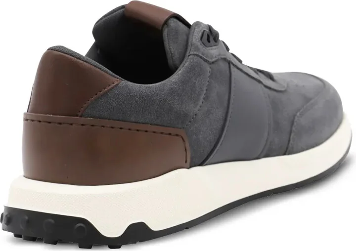 Suede Leather Panel Trainers - Image 3