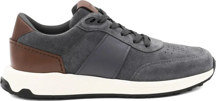 Suede Leather Panel Trainers