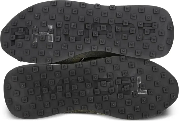 Suede Leather Panelled Low-Top Sneakers - Image 4