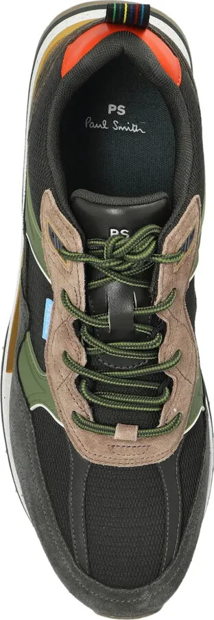 Suede-Leather Panelled Low-Top Sneakers - Image 3
