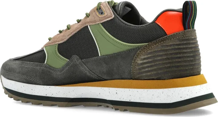 Suede-Leather Panelled Low-Top Sneakers - Image 4