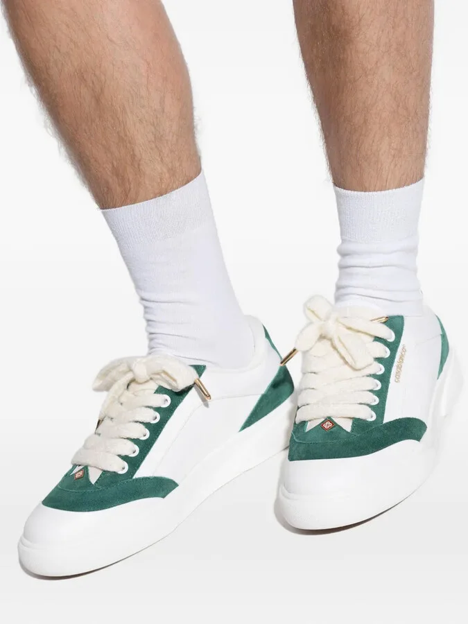 Suede Leather Panelled Sneakers - Image 3