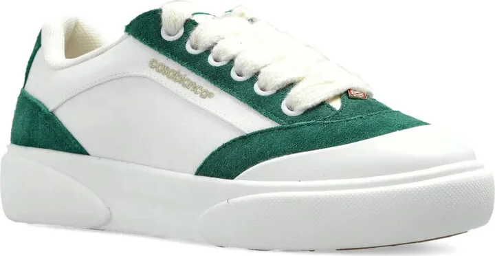 Suede Leather Panelled Sneakers - Image 4