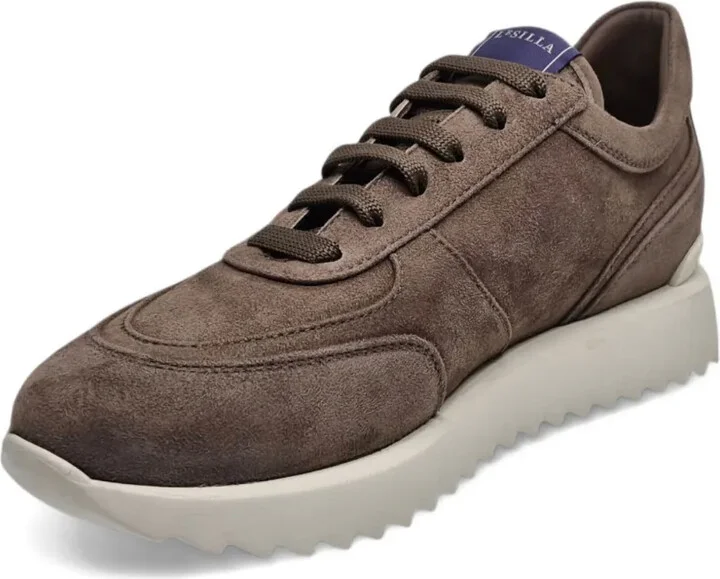 Suede Leather Platform Trainers - Image 2