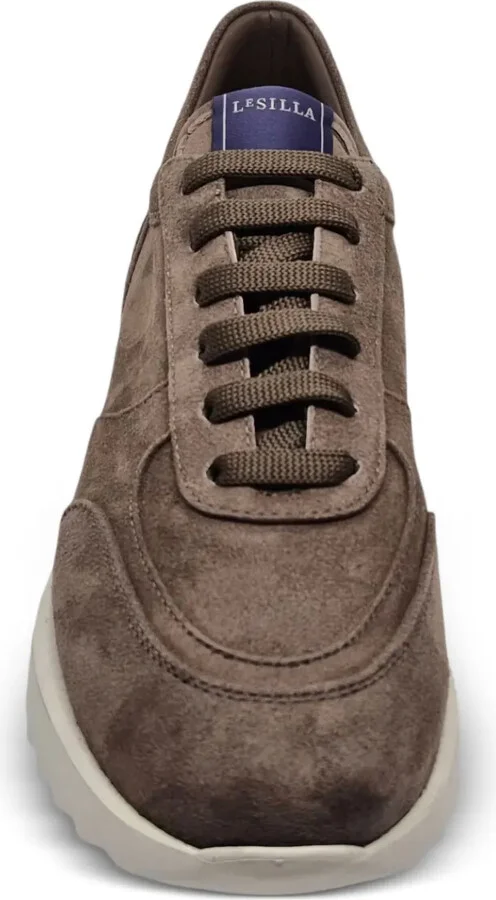 Suede Leather Platform Trainers - Image 3