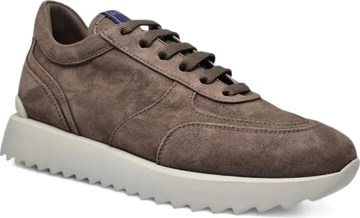 Suede Leather Platform Trainers - Image 5