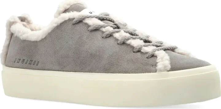 Suede-Leather Shearling Sneakers - Image 2