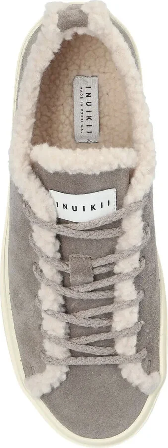 Suede-Leather Shearling Sneakers - Image 3