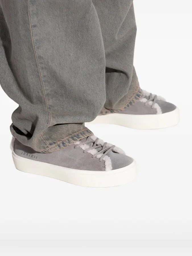 Suede-Leather Shearling Sneakers - Image 4