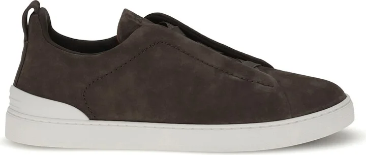 Suede Leather Sneakers Zegna