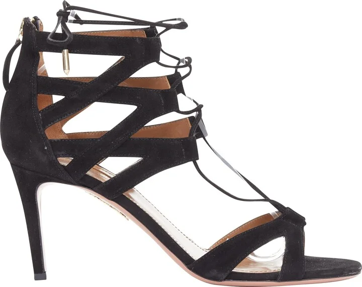 Suede Leather Strappy Open Toe Sandals