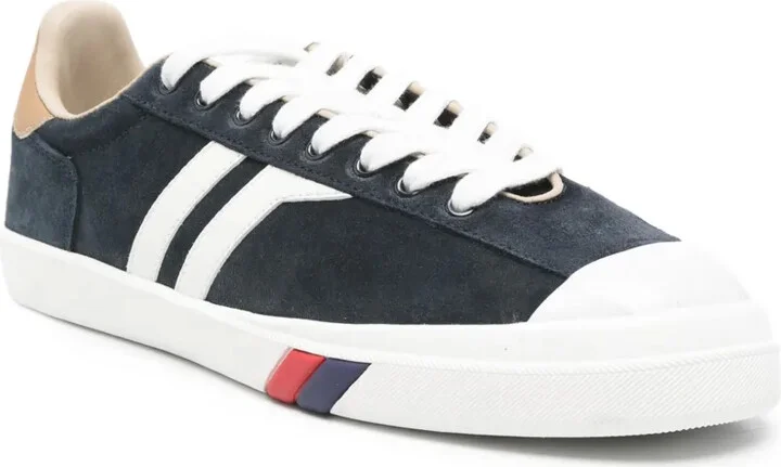 Suede Leather Stripe Low-Tops - Image 2