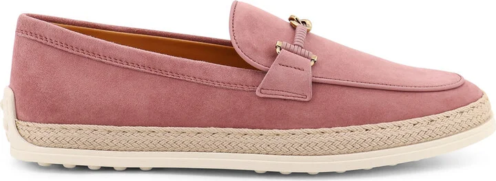 Suede Loafer With Metal Detail