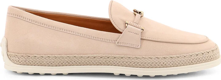Suede Loafer With Metal Detail