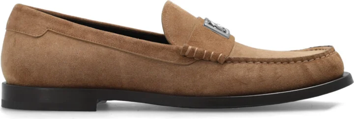 Suede Loafers, , - Beige