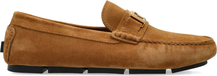 Suede Loafers, , - Beige