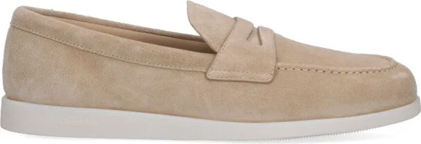 Suede Loafers - Beige