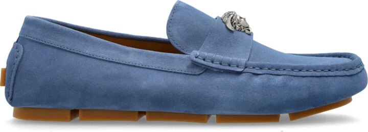 Suede Loafers, , - Blue