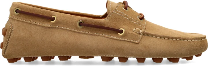 Suede Loafers, , - Brown