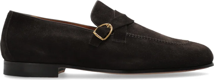 Suede Loafers, , - Brown